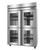 Hoshizaki R2A-HGE Steelheart Series 55" W Stainless Steel Two-Section 4 Half Height Hinged Glass Doors Reach-In Refrigerator - 115 Volts