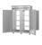 Hoshizaki PT2A-FS-FS 55"W Two-Section Solid Door Steelheart Series Refrigerator