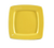 CAC China R-S6Q-Y Yellow Ceramic Square Clinton Plate (3 Dozen Per Case)