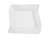 CAC China MIA-6 Bone White Porcelain Square Miami Plate (3 Dozen Per Case)