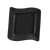 CAC China SOH-6-BLK Black Ceramic Square Soho Plate (3 Dozen Per Case)