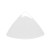 CAC China TRG-9 Super White Porcelain Ceramic Triangular Festiware Plate (2 Dozen Per Case)