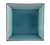 CAC China 6-S21-BLU Lake Blue Ceramic Square Japanese Style Plate (1 Dozen)