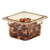 Cambro 64HP150 H-Pan 1/6 Size Amber High Heat Hot Food Pan 4" Deep - 6/Case