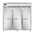 Continental Refrigerator D3RN 78" W Three-Section Stainless Steel Door Reach-In Designer Line Refrigerator