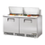 True TFP-64-24M-HC 64.13" W Stainless Steel 2-Section with Two Doors Front Breathing Sandwich and Salad Unit - 115 Volts
