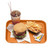 Cambro 1418FF166 13.81" Red Rectangle Fast Food Tray - 12/Case
