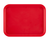 Cambro 1014FF163 10.04" Red Rectangle Fast Food Tray - 24/Case