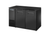 True TBB24-48-2S-Z1-BST-B-1 48.12" W Black Stainless Steel Two-Section Solid Doors Back Bar Cooler