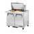 True TSSU-36-12M-B-HC 36.38" W Two-Section Two Door Mega Top Sandwich/Salad Unit