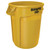 Rubbermaid FG263200YEL 32 Gallon 22" D X 27 1/4" H Round Double Rimmed Base Plastic Construction Yellow ProSave BRUTE Container (6 Each Per Case)