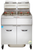 Vulcan 2TR65DF-NG 70 Lbs. Stainless Steel Natural Gas Digital PowerFry3 Fryer - 160,000 BTU