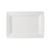 Tuxton ABU-550 Ceramic Pearl White Rectangular Plate (1 Dozen)