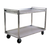 New Age 97178 22"W x 41"H x 54"D Correctional Utility Cart with 2 Open Shelves