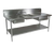 John Boos EPT6R10-DL2B-96L 16-Gauge Two Compartment Prep Table Sink Unit 96"W x 30"D x 45-3/4"H