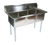 John Boos E3S8-1620-12 36" - 53" Stainless Steel 3 Compartment E-Series Sink 12" Deep