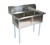 John Boos E2S8-24-14 40" - 53" 18-Gauge Stainless Steel Two Compartment E-Series Sink 14" Deep