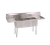 John Boos E3S8-15-14T15 73" - 84" Stainless Steel 3 Compartment Left & Right Drain E-Series Sink 14" Deep