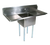 John Boos E1S8-24-14T24 63" - 72" 18-Gauge Stainless Steel One Compartment Left & E-Series Sink With Left & Right-Hand Drainboards 14" Deep