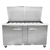 Traulsen UST6024-RR 60" W Two-Section Reach-In Dealer's Choice Compact Prep Table Refrigerator with low-profile flat cover