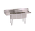 John Boos E3S8-18-14T18 85" - 96" Stainless Steel 3 Compartment Left & Right Drain E-Series Sink 14" Deep