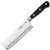 Winco KFP-73 7" Black Acero Nakiri Knife with Injection Molded POM Handle