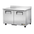 True TWT-48-HC 48.38"W Two-Section Stainless Steel Door Work Top Refrigerator