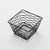 American Metalcraft BNRB64B Metal Black Square Birdnest Basket