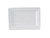 Tuxton GSP-550 Porcelain Porcelain White Rectangular Plate (1 Dozen)