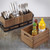 American Metalcraft BWC12 Metal Black Rectangular Condiment Rack