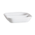 CAC China 101-SQ2 Porcelain Bone White Square Lincoln Divided Sauce Dish (4 Dozen Per Case)