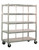 New Age 96705 28.5" W x 82" H x 58.25" D 4 Tiers Aluminum Tray Drying Rack