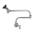 Fisher 54836 Single Hole 12" Control Swing Spout & 12" Double-Jointed Assembly 1/2" NPT Male Inlet Stainless Steel Backsplash Mount Faucet