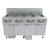 Frymaster 4FQG30U-LP 30 Lbs. Stainless Steel Liquid Propane Frymaster FilterQuick Fryer Battery - 280,000 BTU