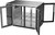 Beverage Air BB48HC-G-PT-B 48" W Two-Section Glass Door Refrigerated Pass-Thru Back Bar Refrigerator - 115 Volts