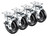 Krowne 28-113S 5" Plate Caster with Brake - 4/Set