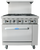 Atosa AGR-6B-NG 36" W Natural Gas 6 Open Burners 1 Oven Stainless Steel Cookrite Range - 219,000 BTU