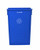 Alpine ALP477-R-BLU Blue 23 Gallon 20"W x 11"D x 30"H Slim Recycle Waste Bin