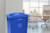 Alpine ALP477-R-BLU Blue 23 Gallon 20"W x 11"D x 30"H Slim Recycle Waste Bin