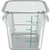 Carlisle 1195107 4 Qt. Polycarbonate Clear Squares Food Storage Container