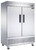 Dukers D55F 55-1/8"W Two Door Stainless Steel Reach-In Freezer - 115V