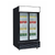 Dukers DSM-32SR 39.38"W Black Sliding Refrigerated Merchandiser With Canopy LED Lighting