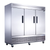 Dukers D83R 82"W Stainless Steel Glass Door Refrigerator
