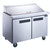 Dukers DSP48-18M-S2 48" 2 Solid Self-Closing Doors Mega Top Sandwich / Salad Prep Table