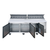 Dukers DPP90 90" 3 Solid Self-Closing Doors Sandwich / Salad Prep Table