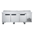 Dukers DPP90 90" 3 Solid Self-Closing Doors Sandwich / Salad Prep Table
