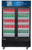 Dukers DSM-33R 47"W Black Swing Refrigerated Merchandiser With Canopy LED lighting