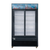 Dukers DSM-47SR 54"W Black Sliding Refrigerated Merchandiser With Canopy LED lighting