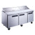 Dukers DSP72-18-S3 72..5" W 3 Self-Closing Solid Door Sandwich and Salad Prep Table - 110 Volts