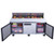 Dukers DSP72-18-S3 72..5" W 3 Self-Closing Solid Door Sandwich and Salad Prep Table - 110 Volts
